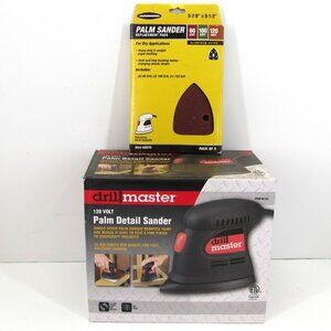 Dril Master Palm Detail Sander 120V Single Speed Item 62132 w/5 Pk of Pads